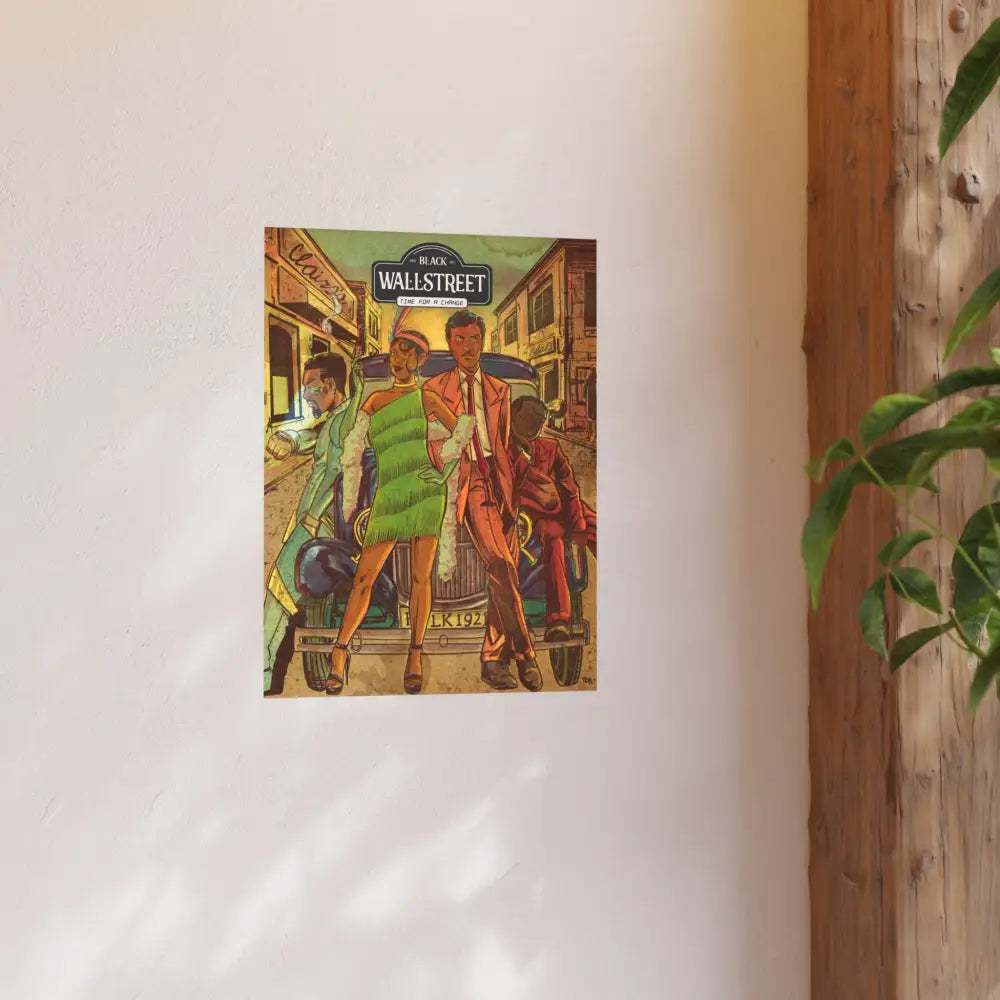 Black Wall Street Comic Book Poster – Limited Edition Variant Cover Archival Matte Posters - 18″ x 24″ (Vertical)